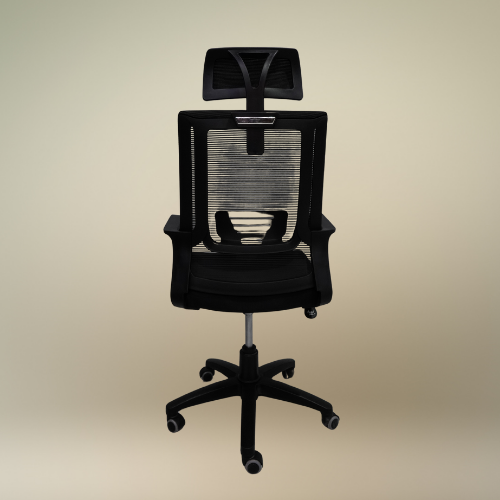 Pro-Air Full Mesh Ergonomic Chair – Adjustable Headrest & Lumbar with Designer Spider Base