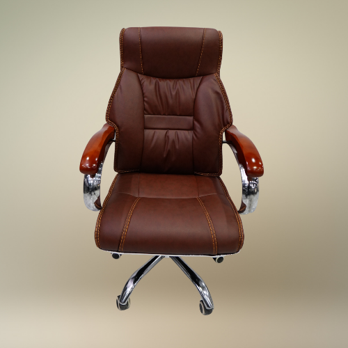 Executive PU Leather Office Chair – Double-Lever Recline & Heavy-Duty Steel Base – Available in Black & Brown