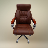 Executive PU Leather Office Chair – Double-Lever Recline & Heavy-Duty Steel Base – Available in Black & Brown