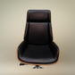 Luxury Executive PU Leather & Wood Office Chair – Designer Spider Base – Heavy Duty