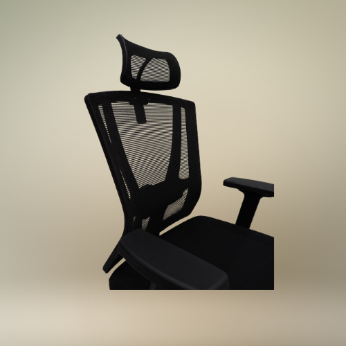 Elite Full Mesh Executive Chair – Height-Adjustable Backrest & 4D Support – Polished Aluminum Spider Base