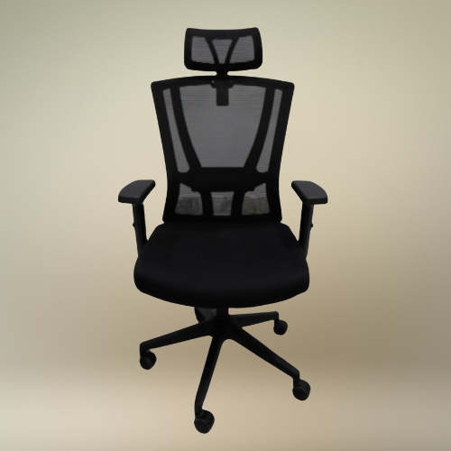 Elite Full Mesh Executive Chair – Height-Adjustable Backrest & 4D Support – Polished Aluminum Spider Base