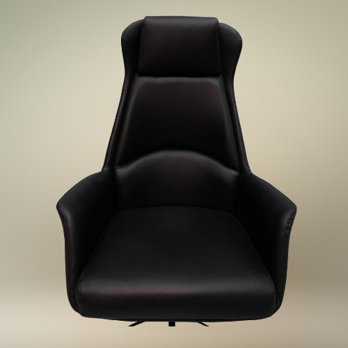 Executive PU Leather Office Chair – Sleek Spider Steel Base & Heavy-Duty Tilt Mechanism